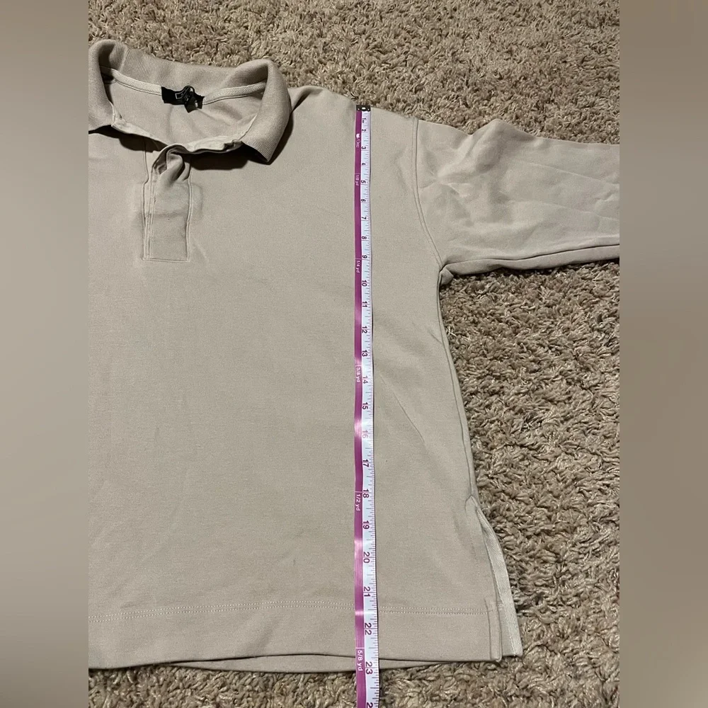 AYR Women’s M The Cool Polo Pima Cotton Beige Neutral - Picture 4 of 5